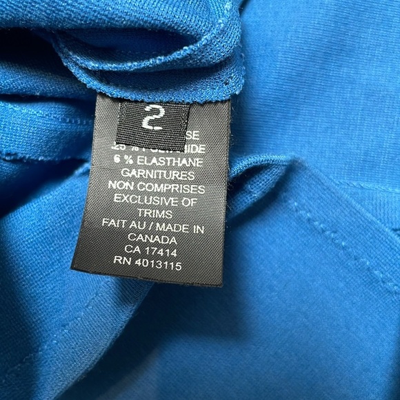 Marie Saint Pierre Monserrate V Neck Tank Top Sleeveless Zipper Blue 2 - Picture 11 of 12